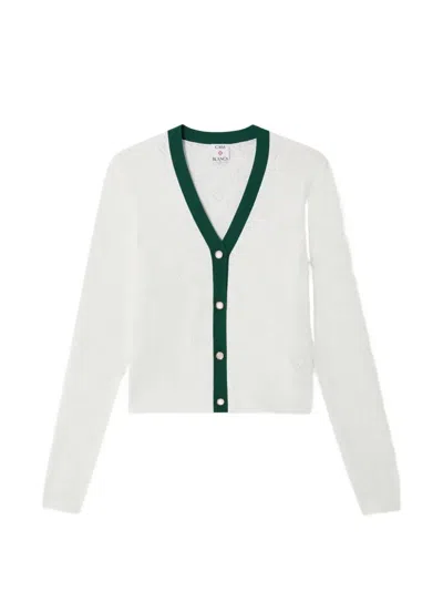 Casablanca White Oointelle Monogram Cardigan In Multi