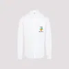 Casablanca White Shirt With Button-down Collar And Logo Embroidery On The Front In White