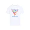 Casablanca Cotton Crew Neck T-shirt With Graphic Print In White