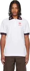 Casablanca Piqu Cotton Polo Shirt In White