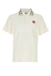 Casablanca White Organic Cotton Polo Shirts In White