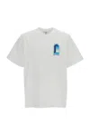 Casablanca Cotton Crew Neck Graphic Print T Shirt In White