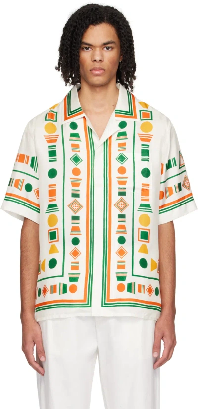 Casablanca White Printed Shirt In Multicolour