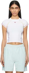 Casablanca White Raglan Short Sleeve T-shirt In White