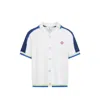 Casablanca Contrasting Trims Chest Pocket Logo-embroidered Short-sleeve Button-up Shirt In Multi