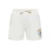 Casablanca Mens Casa Way Mountain Cotton-jersey Sweat Shorts In White
