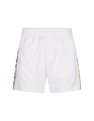 Casablanca White Shorts With Laurel Graphics