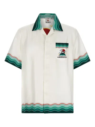 Casablanca White Silk Classic Shirt