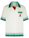 Casablanca Convertible-collar Printed Silk-twill Shirt In Multi