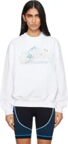 Casablanca Printed Crew Neck Sweatshirt In White