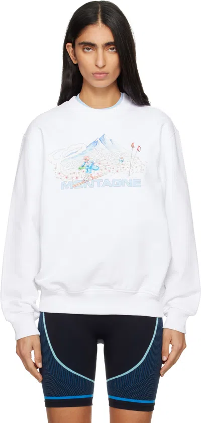 Casablanca White Ski Sweatshirt