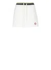 Casablanca Textured Fabric Tennis Skirt With Drawstring Waist In White