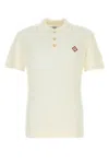 Casablanca Boucle Polo Shirt In White