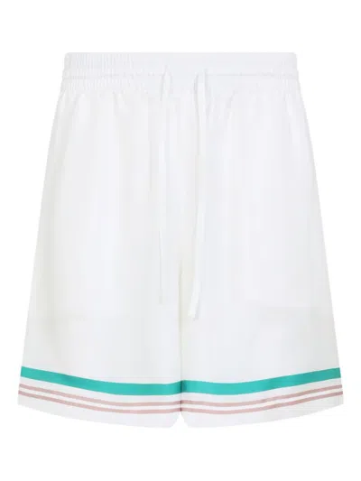 CASABLANCA WHITE STRIPED SHORTS