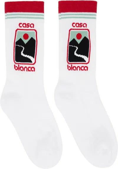 Casablanca White Sunset Valley Socks