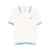 Casablanca White Shirt With Classic Collar And Chest Logo Patch In Cotton Man In White