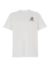 Casablanca White T-shirt With Crewneck And Logo On The Front And Maxi Logo On The Back In Cotton Man In White