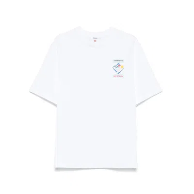 CASABLANCA CASABLANCA WHITE T-SHIRTS & VESTS - T-SHIRTS MEN