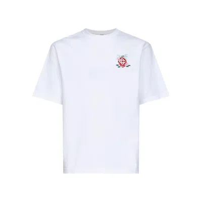 CASABLANCA CASABLANCA WHITE T-SHIRTS & VESTS - T-SHIRTS MEN