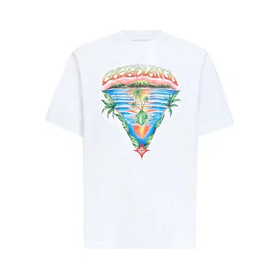 CASABLANCA CASABLANCA WHITE T-SHIRTS & VESTS - T-SHIRTS MEN