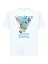 Casablanca Tennis Club Icon Beyond Destiny Printed Cotton T-shirt In White