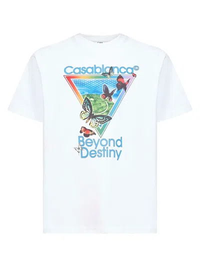 CASABLANCA WHITE TENNIS CLUB BEYOND DESTINY T-SHIRT