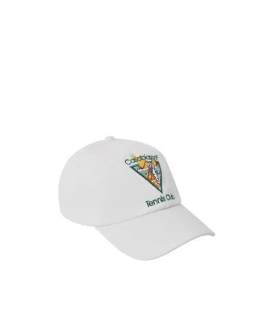Casablanca White Tennis Club Icon Pyramid Abduction Cap