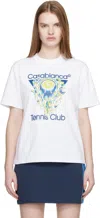 Casablanca Tennis Club Icon Short Sleeve T-shirt In White