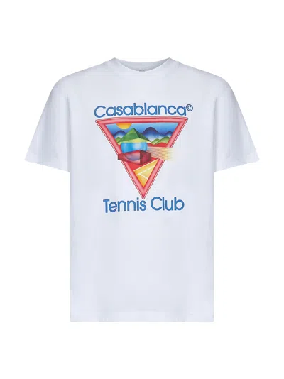 CASABLANCA WHITE TENNIS CLUB ICON T-SHIRT