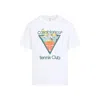 Casablanca Tennis Club Short Sleeve Cotton T Shirt In Multi