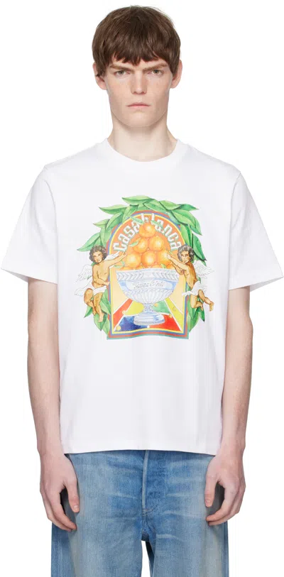 Casablanca White Triomphe D'orange Short-sleeve T-shirt