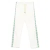 Casablanca Laurel Jacquard Tape Track Pants In White