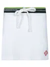 Casablanca Textured Fabric Tennis Skirt With Drawstring Waist