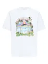 Casablanca Volcano-print Logo T-shirt In White