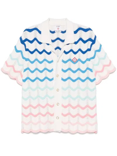 Casablanca Gradient Wave Shirt In White