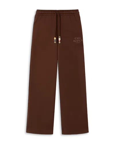 Casablanca Wide Leg Jogger Pants In Brown