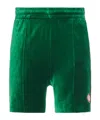 Casablanca Velour Laurel Shorts In Green