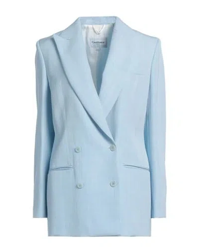 Casablanca Woman Blazer Sky Blue Size 4 Viscose, Silk