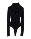 Casablanca Woman Bodysuit Black Size S Viscose, Polyester In Black