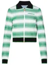 Casablanca Stripe Track Jacket White/evergreen In White