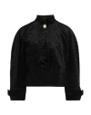 Casablanca Woman Jacket Black Size 6 Virgin Wool, Cotton, Elastane In Black