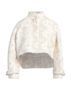 Casablanca Woman Jacket Off White Size 6 Virgin Wool, Cotton, Elastane