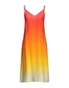 Casablanca Gradient Silk Slip Dress In Red