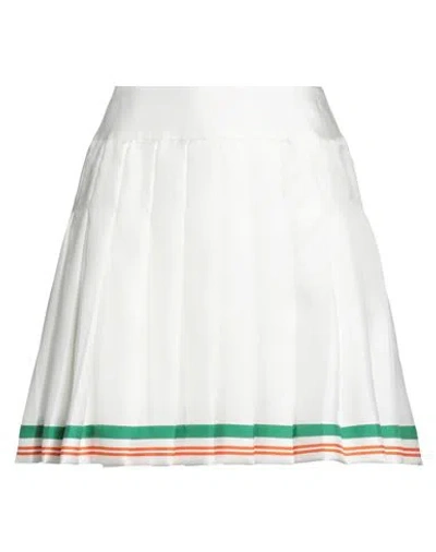 CASABLANCA CASABLANCA WOMAN MINI SKIRT IVORY SIZE 2 SILK
