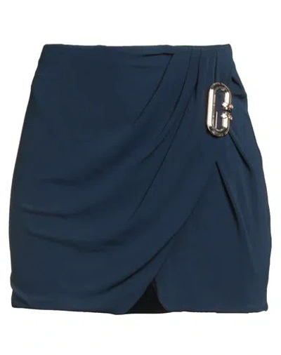 Casablanca Woman Mini Skirt Navy Size M Viscose, Elastane In Blue