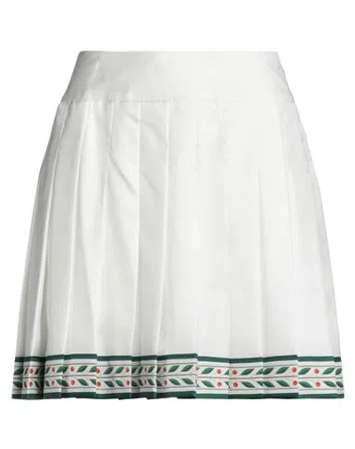 CASABLANCA CASABLANCA WOMAN MINI SKIRT WHITE SIZE 4 SILK