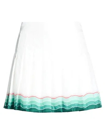 Casablanca Woman Mini Skirt White Size 6 Silk In Purple