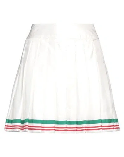 Casablanca Woman Mini Skirt White Size 6 Silk