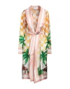 Casablanca Printed Silk Robe In Yellow