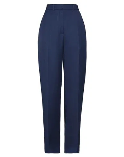 Casablanca Woman Pants Blue Size 8 Virgin Wool